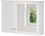 Vicco Badspiegelschrank Riad, Wei&szlig;, 68 x 48 cm | mit 2 T&uuml;ren, zur Wandmontage...