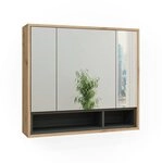 Vicco Badspiegelschrank Beatrice, Artisan Eiche/Anthrazit, 80 x 72 cm, zur