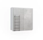 Vicco Badspiegelschrank Maltin, Wei&szlig;/Anthrazit, 60 x 58 cm mit Zwei Spiegelt&uuml;ren,