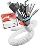 Cable Tube &ndash; Kabelschlauch selbstschlie&szlig;end & zuschneidbar 2m x 25mm Wei&szlig; &ndash;