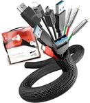 Cable Tube &ndash; Kabelschlauch selbstschlie&szlig;end & zuschneidbar 2m x 25mm Schwarz &ndash;