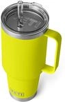 YETI Rambler Trinkbecher Mit Trinkhalmdeckel, Firefly Yellow, 42 oz (1,2 l)