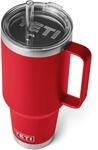 YETI Rambler Trinkbecher Mit Trinkhalmdeckel, Rescue Red, 42 oz (1,2 l)