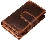 STILORD "Tilda Damen Portemonnaie Leder RFID Geldb&ouml;rse Gro&szlig; Vintage Geldbeutel f&uuml;r
