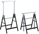 Relaxdays Klappbock, 2er Set, stabiler Ger&uuml;stbock, schwarz-silber | bis 200kg,