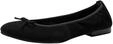 Tamaris Damen Ballerina Leder flach, schwarz, 40 EU