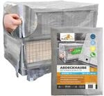 RAINEXO&reg; Gitterbox & Paletten Abdeckhaube | Abdeckplane Transparent + 2