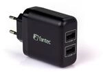 FANTEC SC-A224 Smart Charge 24W 2 Port USB-A 5V 4.8A Farbe: schwarz, 2478