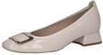 CAPRICE Damen Pumps aus Leder Kleiner Absatz, Cremefarben (Snow Naplak), 38 EU