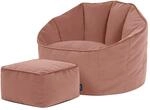 Icon Sirena Sitzsack Sessel und Hocker mit F&uuml;llung, Rosa