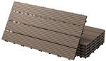 ECD Germany WPC Terrassenfliesen 60x30 cm/30 St&uuml;ck=5m&sup2;, Dunkelbraun,...