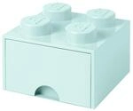 Lego Brick 4 Schublade Kn&ouml;pfe, 1 Schublade, stapelbar Aufbewahrungsbox, 4,7 l, Aqua