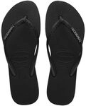 Havaianas Slim Glitter Ii Damen's Slim Design Shiny Finish Summr Sandals (Schwarz
