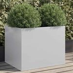 vidaXL Pflanzk&uuml;bel Silbern 62x47x46 cm Verzinkter Stahl
