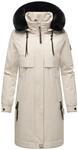 Navahoo Damen Mantel lange warme Winterjacke mit Kunstfell und Kapuze (beides