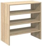 vidaXL Schuhregale 2 STK. Stapelbar Sonoma-Eiche 60x30x30,5 cm,...