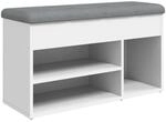 vidaXL Schuhbank Wei&szlig; 82 x 32 x 45,5 cm Holzwerkstoff