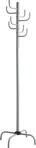HAKU Garderobenst&auml;nder grau, Metall Standgarderobe - Ma&szlig;e: H 180 x &Oslash; 37 cm,...