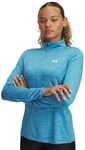 Under Armour Damen Tech Twist Viertelrei&szlig;verschluss, (452) Ether Blue/White, M