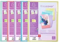 Exacompta 5839E 10er Pack Sichtmappe KreaCover Pastell aus Kunststoff DIN A4 mit 30
