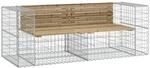 vidaXL Gartenbank aus Gabionen 184x71x65,5 cm Kiefernholz Impr&auml;gniert