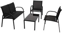 DEGAMO Lounge Set Arona 4-teilig (2X Loungesessel, 1x Loungesofa, 1x Tisch...
