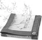WOLTU Transparente PVC Abdeckplane Wasserdicht mit &Ouml;sen 3x3m