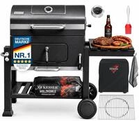 KESSER&reg; Holzkohlegrill XL Grillwagen Set mit Deckel & Thermometer &ndash; BBQ...