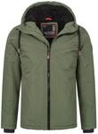 ALESSANDRO SALVARINI Herren Winter Jacke warm mit Kapuze AS-331 [AS-331-Olive-Gr.XL]
