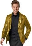 dressforfun Glitzer Pailletten Blazer, Sakko, Kost&uuml;m Herren, Faschingskost&uuml;me