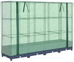 vidaXL Hochbeet mit Gew&auml;chshausabdeckung Rattanoptik 160x40x123 cm