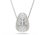 Swarovski Sublima Anh&auml;nger, Rundschliff, Wei&szlig;, Rhodiniert