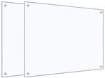 vidaXL K&uuml;chenr&uuml;ckw&auml;nde 2 STK. Transparent 80x60 cm Hartglas