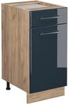 Vicco K&uuml;chenunterschrank Fame-Line, Dunkelblau Hochglanz, 40 cm
