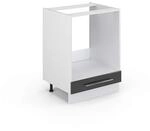 Vicco Herdumbauschrank Fame-Line, Anthrazit Hochglanz, 60 cm ohne...
