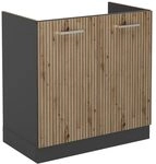 Vicco Sp&uuml;lenunterschrank R-Line, Artisan-Eiche, 80 cm