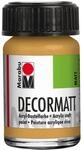 Marabu 14010039784 - Decormatt Acryl Metallic-Gold 784, 15 ml, samtmatte Acrylfarbe