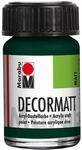 Marabu 14010039075 - Decormatt Acryl Tannengr&uuml;n 075, 15 ml, samtmatte Acrylfarbe auf