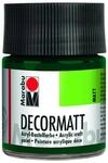 Marabu 14010005075 - Decormatt Acryl Tannengr&uuml;n 075, 50 ml, samtmatte Acrylfarbe auf