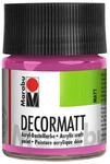 Marabu 14010005033 - Decormatt Acryl Pink 033, 50 ml, samtmatte Acrylfarbe auf