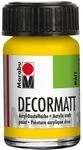 Marabu 14010039019 - Decormatt Acryl Gelb 019, 15 ml, samtmatte Acrylfarbe auf