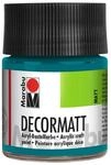 Marabu 14010005290 - Decormatt Acryl T&uuml;rkis 290, 50 ml, samtmatte Acrylfarbe auf