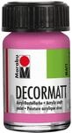 Marabu 14010039033 - Decormatt Acryl Pink 033, 15 ml, samtmatte Acrylfarbe auf