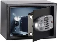 Xcase Safe Tresor: Stahlsafe mit digitalem Code-Schloss und LCD-Display, 16 Liter