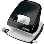 Leitz B&uuml;ro Locher aus Metall, F&uuml;r 30 Blatt, Anschlagschiene mit Formatvorgaben,