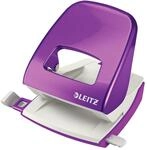 Leitz B&uuml;ro Locher aus Metall, F&uuml;r 30 Blatt, Anschlagschiene mit Formatvorgaben,