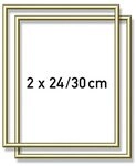 Schipper 605200762 Malen nach Zahlen, 2X Alurahmen 24 x 30 cm, goldgl&auml;nzend ohne
