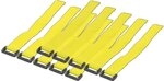 LogiLink KAB0015 Kabelbinder mit Klettverschluss (10-er Pack) gelb