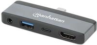 Manhattan USB-C PD auf HDMI 4-in-1 Mobile Dockingstation