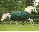 Horseware Rambo Original Turnout Lite 0g - Gr&uuml;ne/rote Weidedecke f&uuml;r Pferde aus